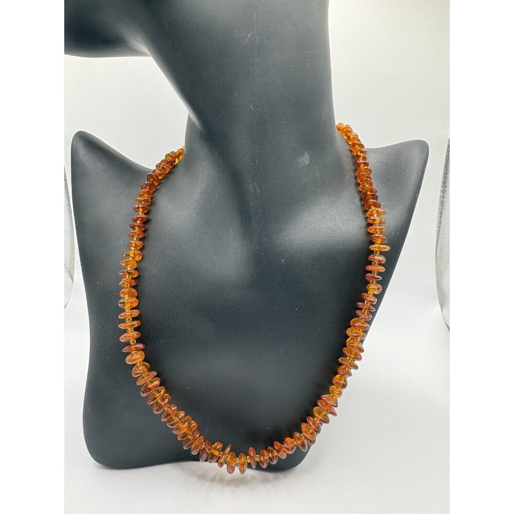 Vintage Baltic Amber Chip Necklace Natural Beaded Baby  10.7g READ
